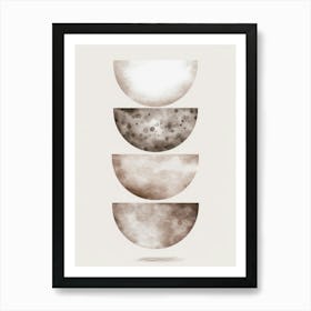 Moon Bowls Art Print