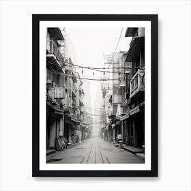 Shanghai, China, Black And White Old Photo 4 Art Print