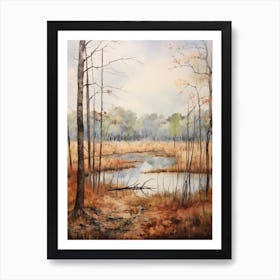 Autumn Forest Landscape Fakahatchee Strand Preserve Art Print