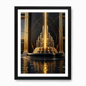 Fountain Of Gold 1 Art Print