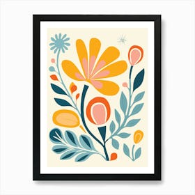 Flowers And Leaves 17 Art Print