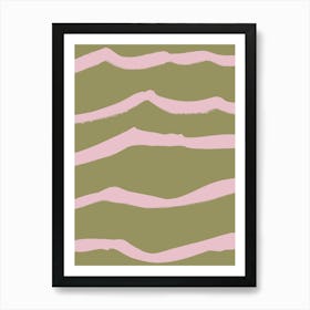 Pink Stripes Art Print