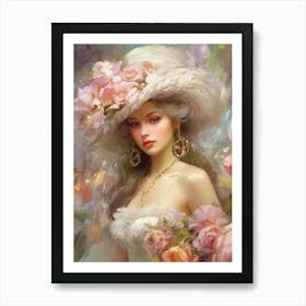 Girl In A Hat Art Print