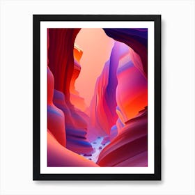 Antelope Canyon Sunset Dreamy Landscape 2 Art Print