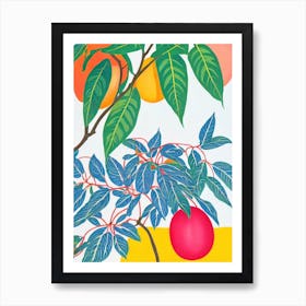 Grapefruit Tree Eclectic Boho Art Print