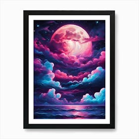 Full Moon In The Sky 2 Art Print