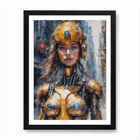 Ai Cyber Bot Art Print