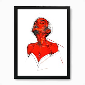 Neon Portrait 02 Art Print