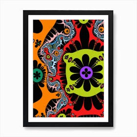 Psychedelic Flower Art Print