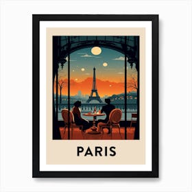 Vintage Travel Poster Paris 2 Art Print
