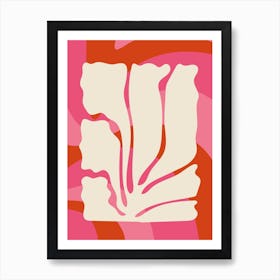 Abstract Colorful Leaves Painting Art Print