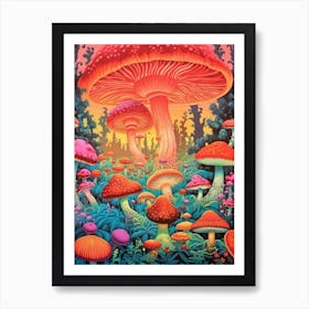 Trippy Mushroom 7 Art Print