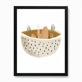 Polka Dot Bowl Art Print