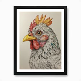 Rooster 7 Art Print