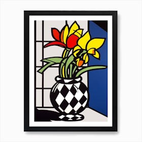 Tulips Flower Still Life  1 Pop Art Style Art Print