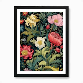 Floral Wallpaper 166 Art Print