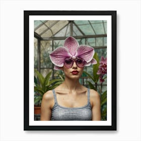 Orchid Hat Art Print