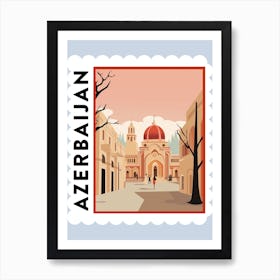 Azerbaijan 1 Travel Stamp Poster Art Print