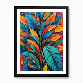 Colorful Leaves Art Print