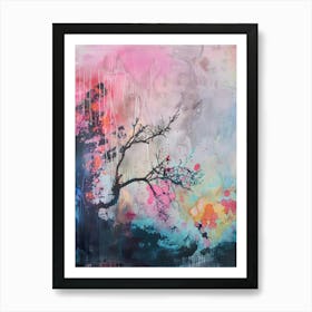 Abstract Tree Painting 1 Art Print