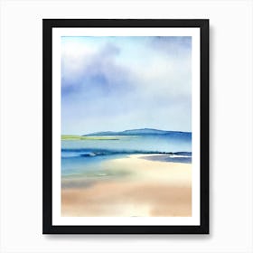 Dornoch Beach 3, Highlands, Scotland Watercolour Art Print
