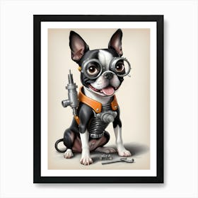 Boston Terrier-Reimagined 83 Art Print