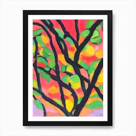 Black Gum tree Abstract Block Colour Art Print