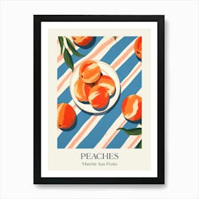Marche Aux Fruits Peaches Fruit Summer Illustration 4 Art Print
