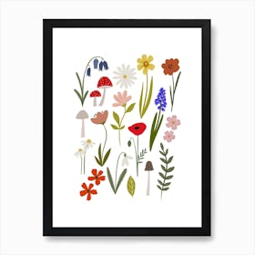 Forest Flowers Art Print