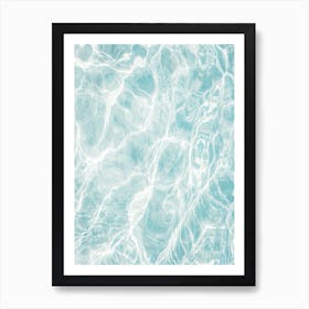Water Pattern Light Blue Photography Art Print