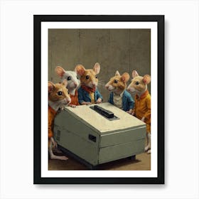 Mice In A Machine Art Print