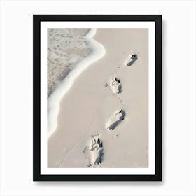 Footprints In The Sand 1 Art Print