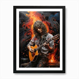 Fire And Flames Art Print