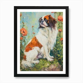 Japanese Chin Acrylic Painting 1 Art Print