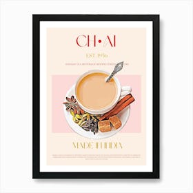 Masala Chai Mid Century Art Print