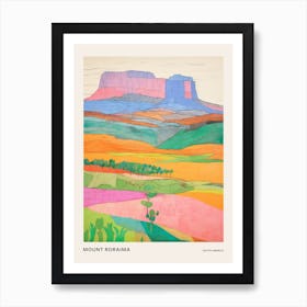 Mount Roraima South America 2 Colourful Mountain Illustration Poster Art Print