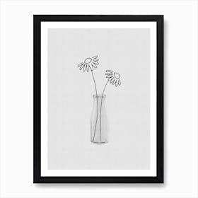 Flower Still LIfe III Line Art Print