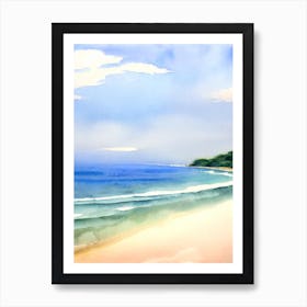 Colva Beach 2, Goa, India Watercolour Art Print