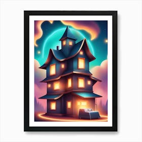 Haunted House Art Print