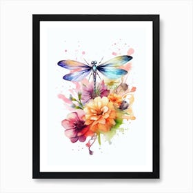 Sunset Dragonfly 7 Art Print