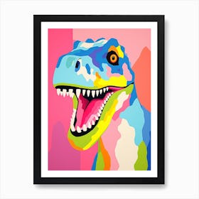 Colourful Dinosaur Torvosaurus 1 Art Print