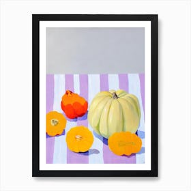 Delicata Squash Tablescape vegetable Art Print