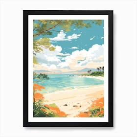 Whitehaven Beach Golden Tones 1 Art Print