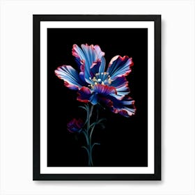 Blue Poppy Flower Art Print