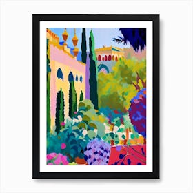 Gardens Of Alhambra, Spain Abstract Still Life Art Print