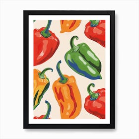 Mixed Pepper Pattern 1 Art Print