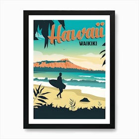 Hawaii BeachTravel Poster Art Print