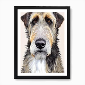 Irish Wolfhound Watercolour Dog Art Print