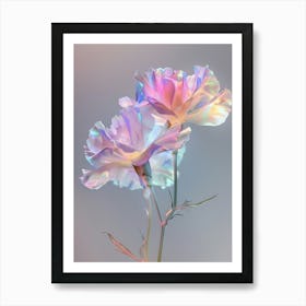 Iridescent Flower Carnation 5 Art Print