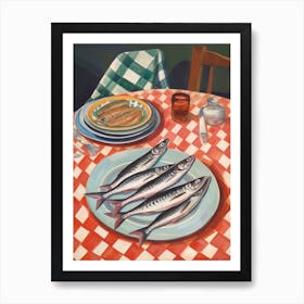 Anchovies 2 Still Life Painting Art Print